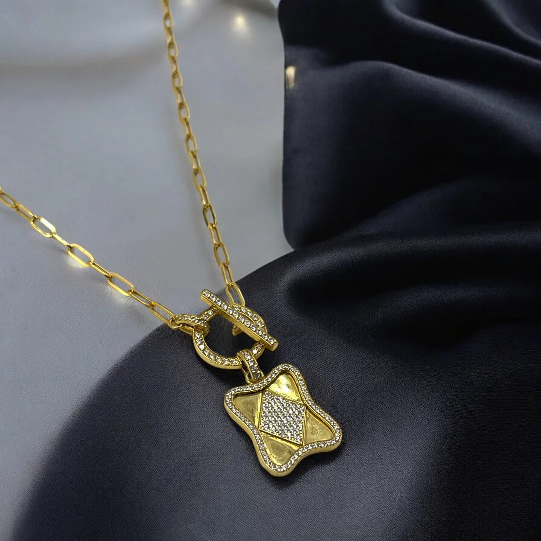 Collier Éclatant pour Femme en Or 18K