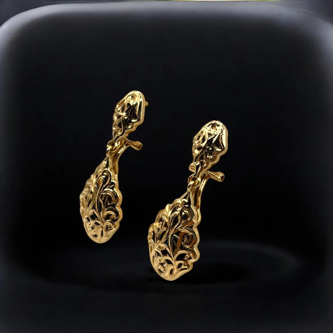 Traditionnelles Boucles d’Oreilles en Or 18k