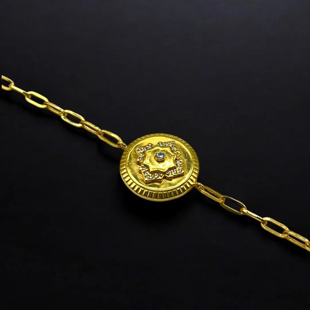 Élégante Gourmette en Or Jaune