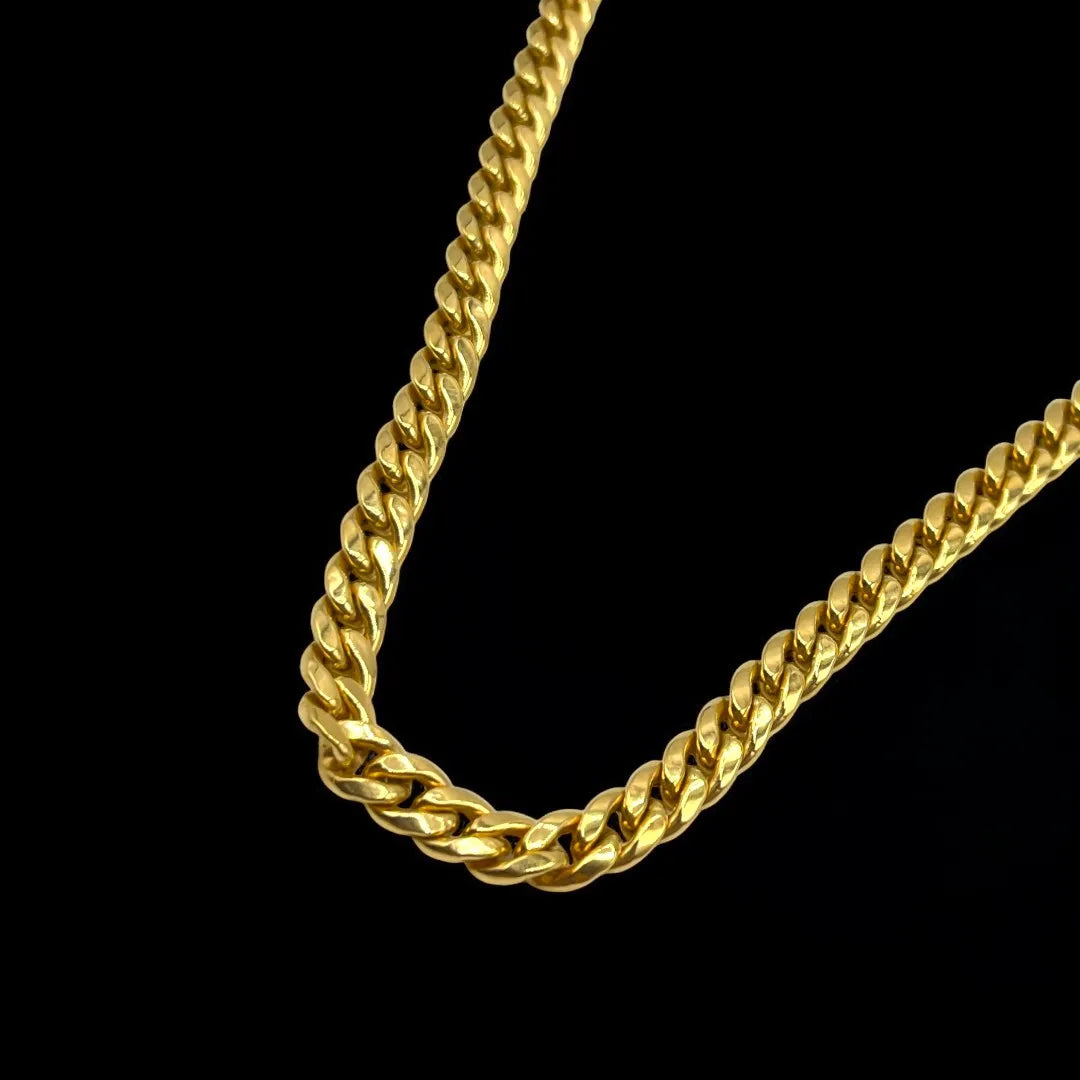 Chaîne Solide en Or Jaune 18K