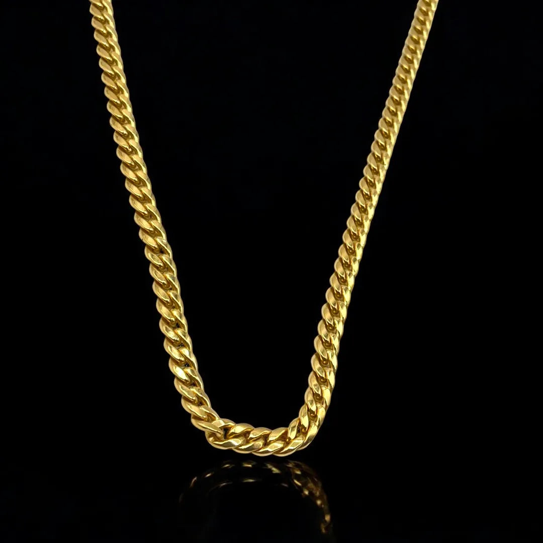 Chaîne Solide en Or Jaune 18K