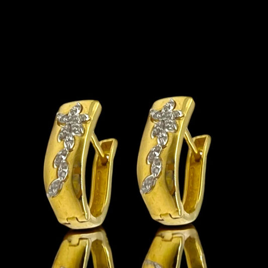 Jolies Boucles d’Oreilles en Or 18K