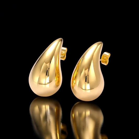 Boucles d’Oreilles Goutte d’Eau en Or 18K