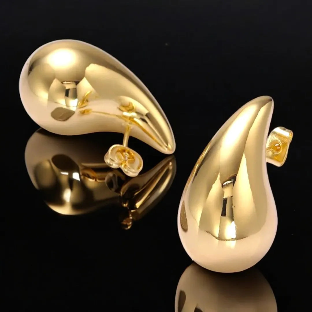 Boucles d’Oreilles Goutte d’Eau en Or 18K