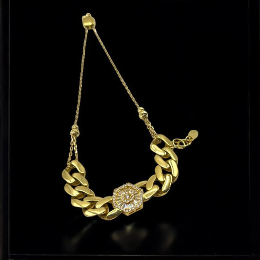 Gourmette Élégante en Or Jaune 18K