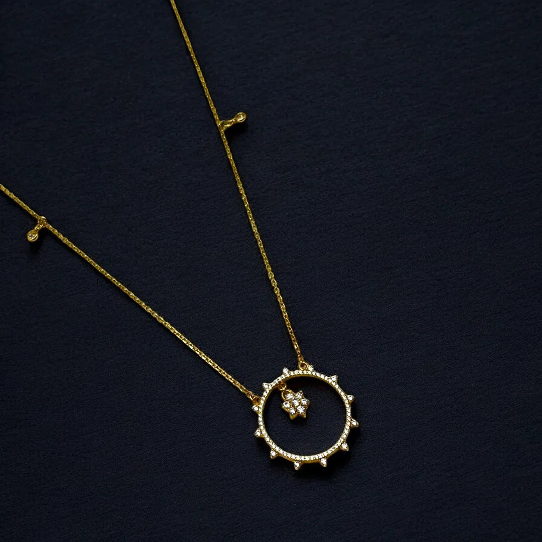 Chaîne Moderne en Or 18K avec Pendentif