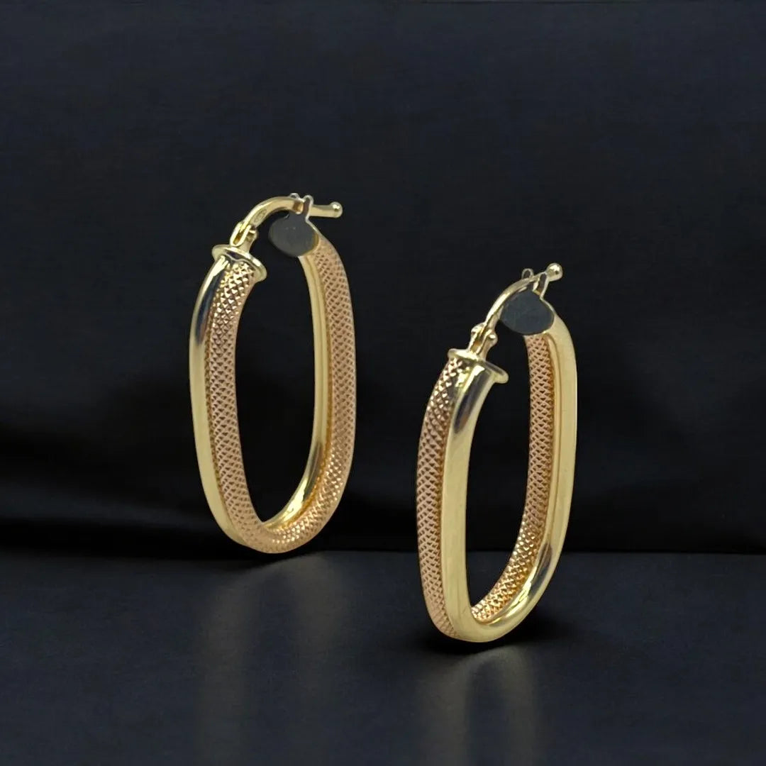 Élégante Boucles d’Oreilles en Or 18K