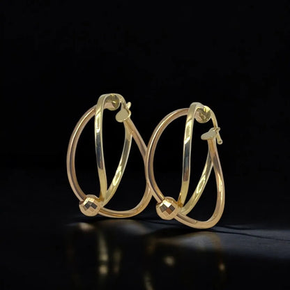Boucles d’Oreilles Modernes en Or 18K