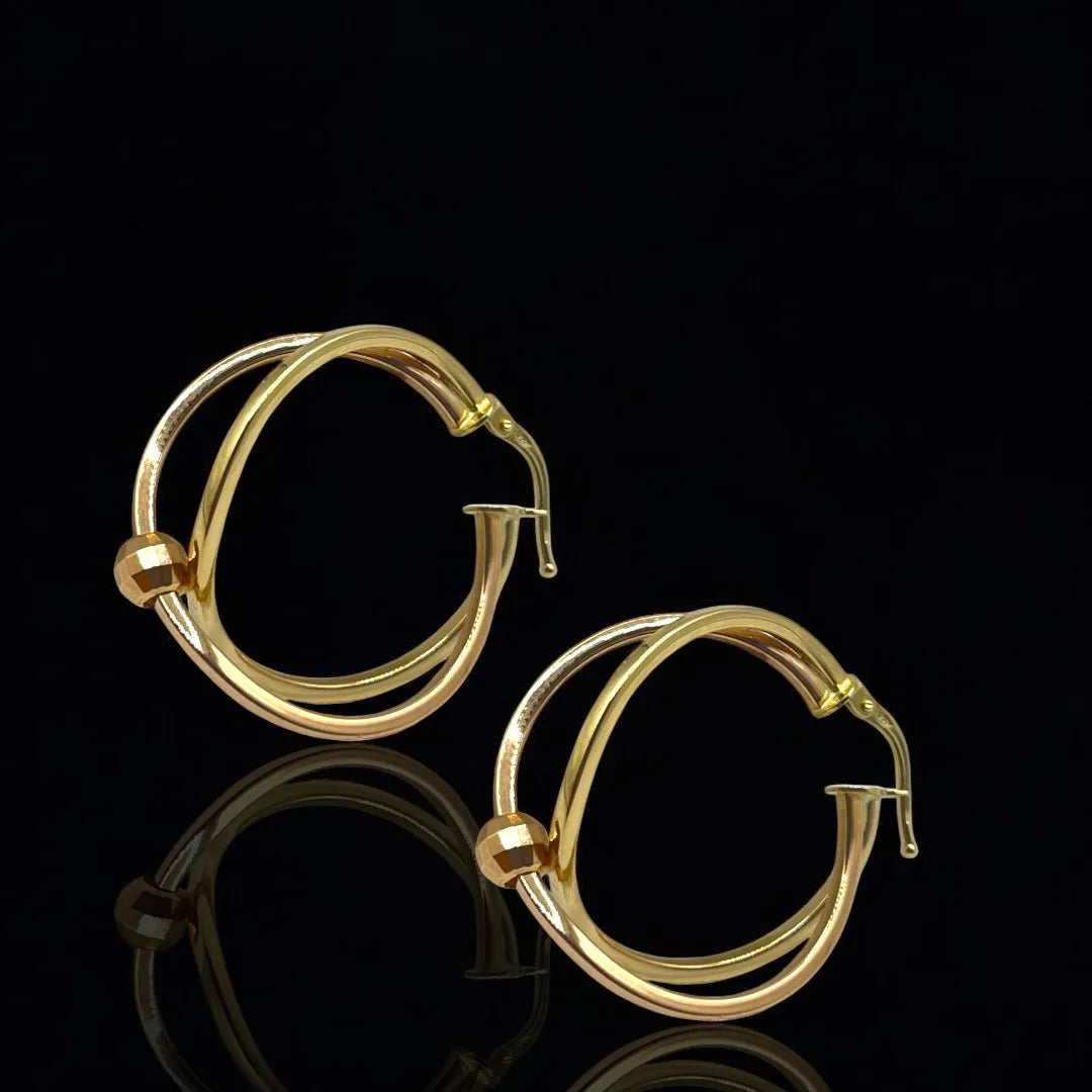 Boucles d’Oreilles Modernes en Or 18K