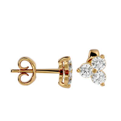 Boucles Trèfles Diamants de Laboratoire
