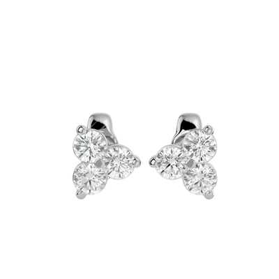 Boucles Trèfles Diamants de Laboratoire