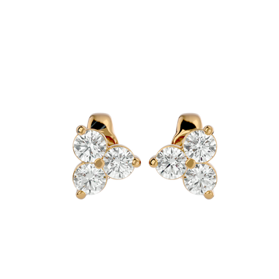 Boucles Trèfles Diamants de Laboratoire