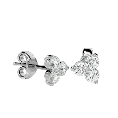 Boucles Trèfles Diamants de Laboratoire