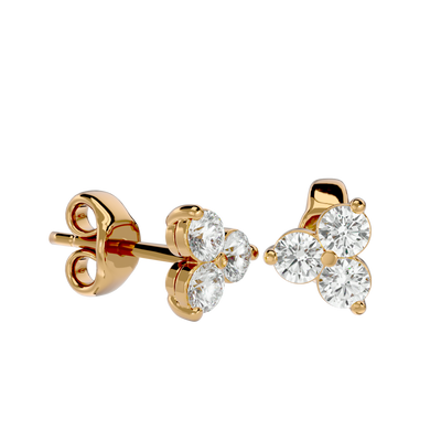 Boucles Trèfles Diamants de Laboratoire