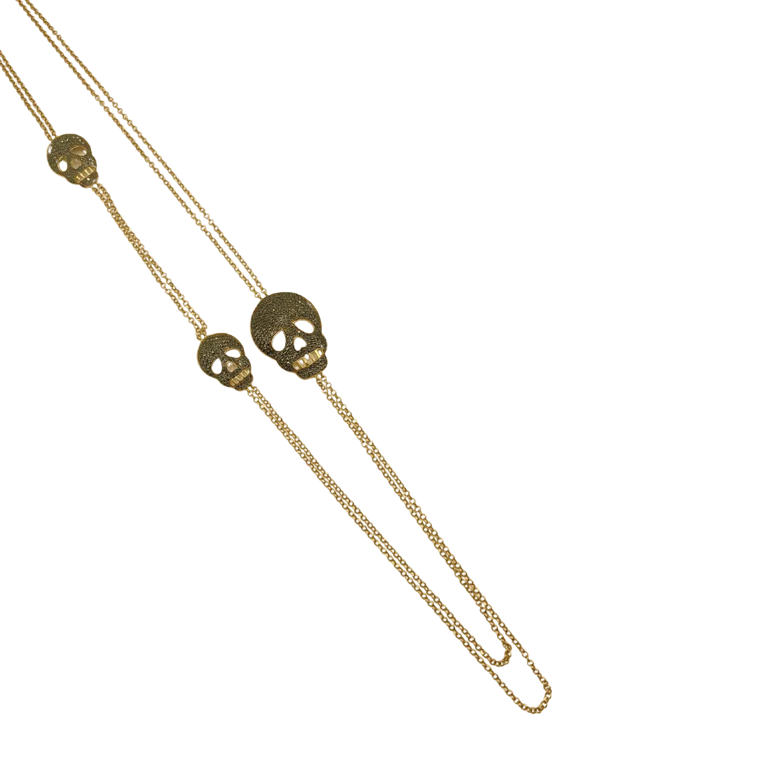 Sautoir Tête de Mort en Or 18K