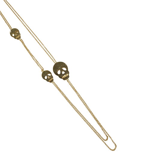 Sautoir Tête de Mort en Or 18K