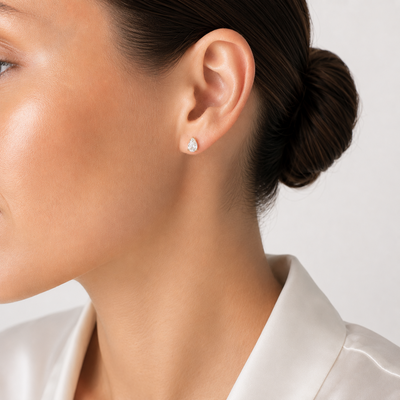 Boucles Studs Diamants de Laboratoire Poires 0,50 ct