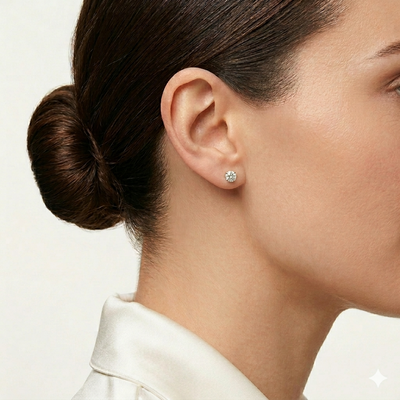 Boucles Studs Diamants de Laboratoire Ronds 0,50 ct