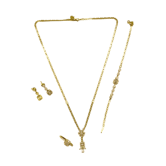 Ensemble en Or 18K Serti Zircons