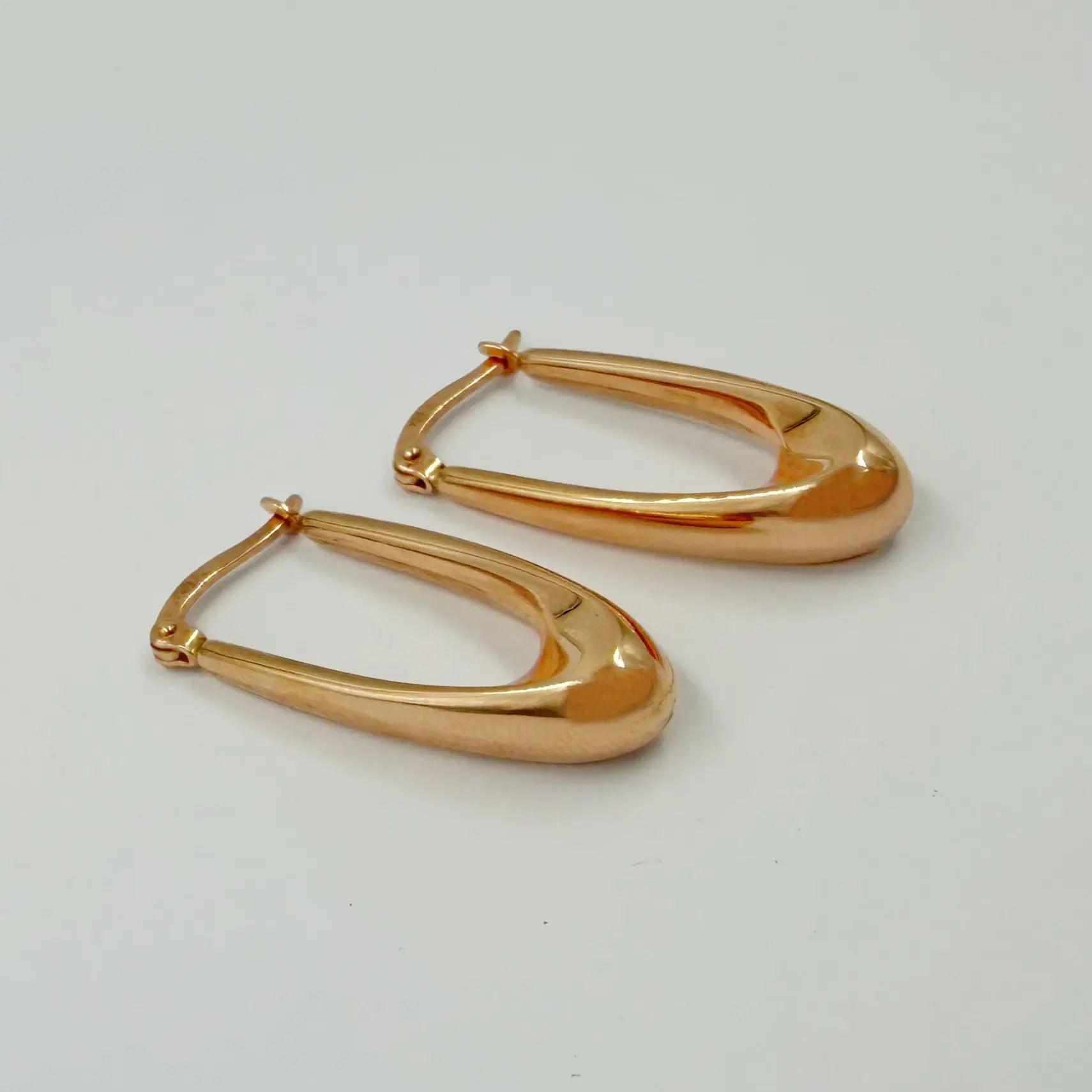 Boucles d'Oreilles Goutte en Or Rose 18K