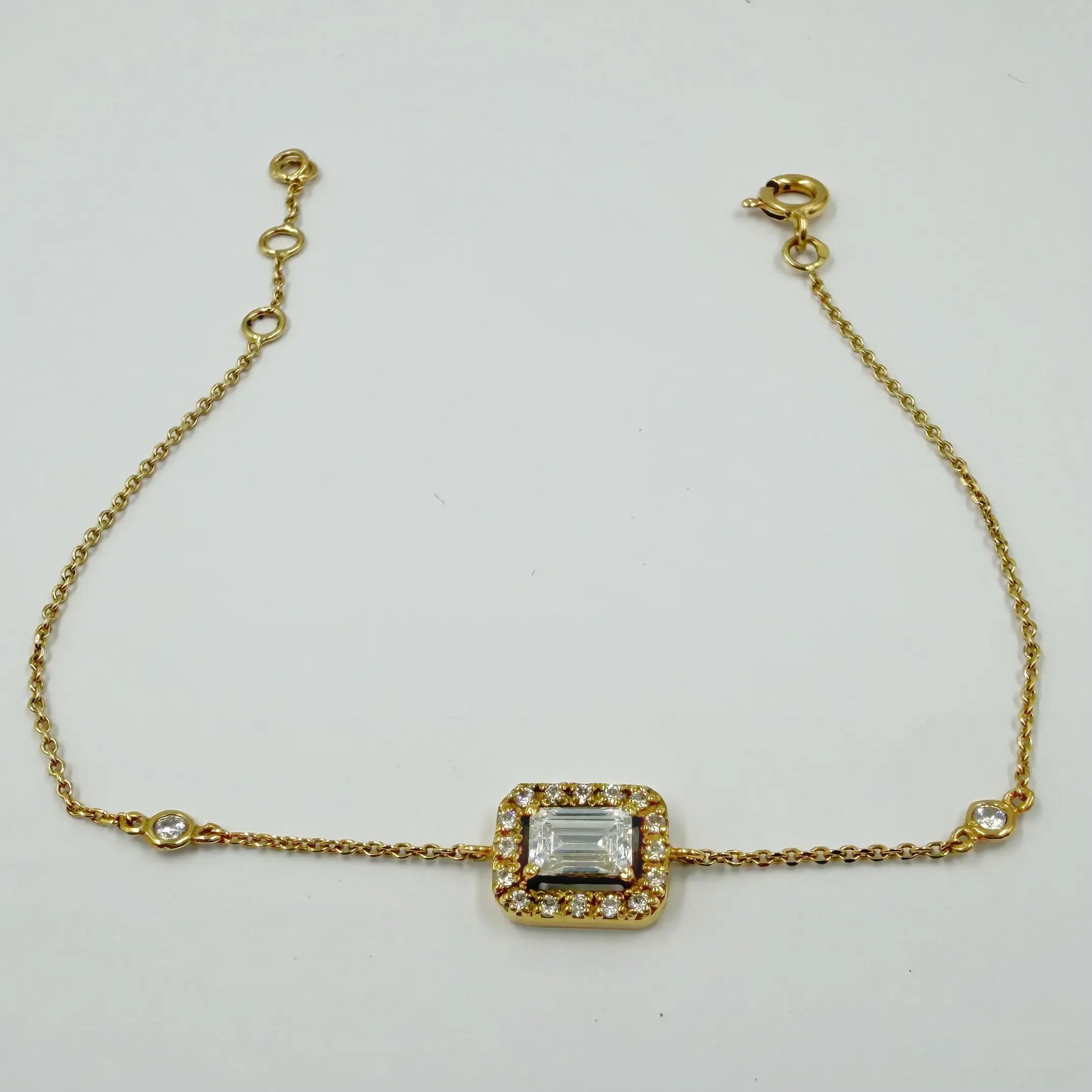 Gourmette Rectangulaire en Or Jaune 18K