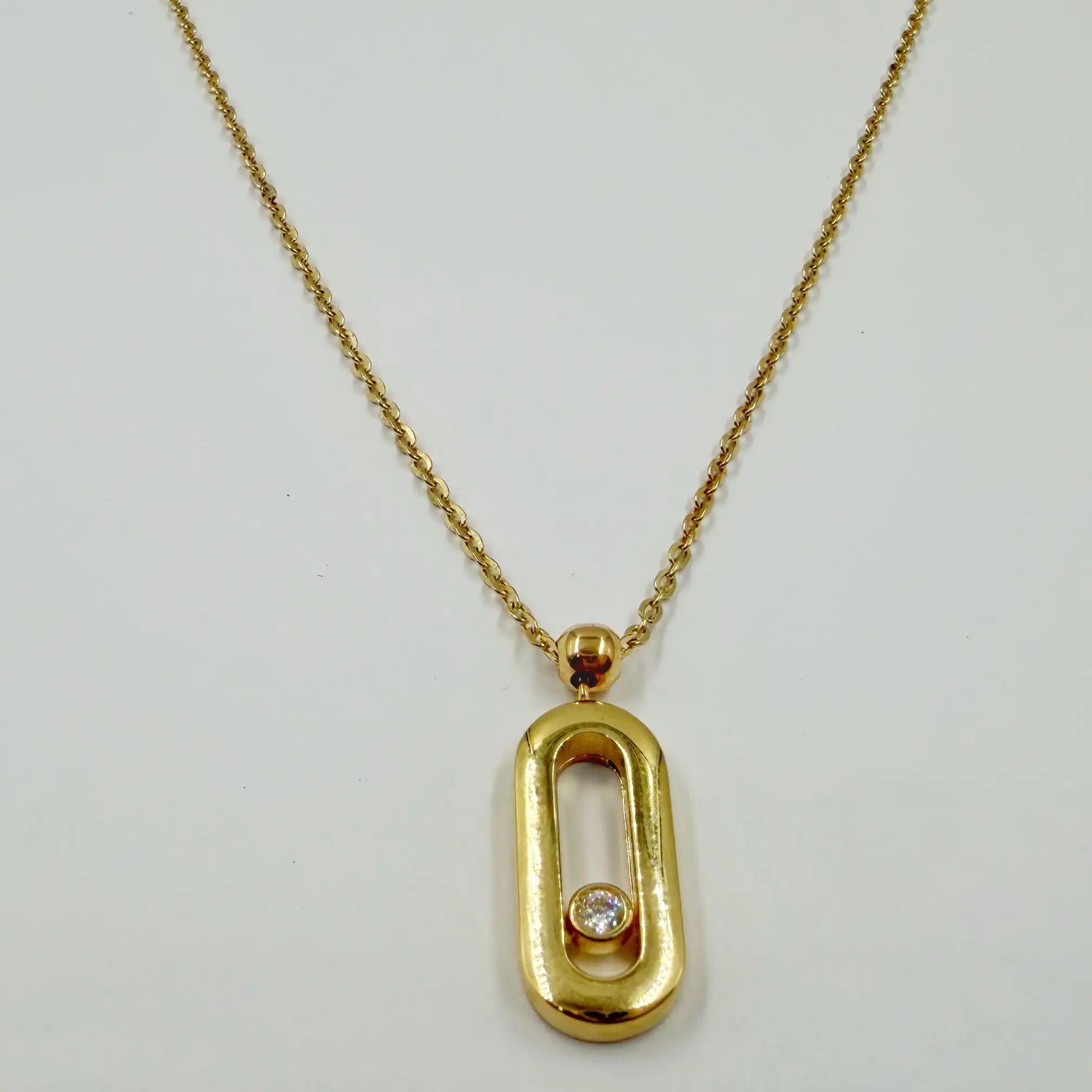 Collier Maillon Mobile en Or Jaune 18K
