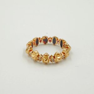 Bague en or rose à motifs géométriques [B.FETHI™]