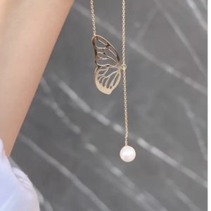 Collier papillon D’or en Or18k [B.FETHI™]