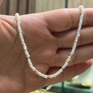 Collier jouhar hor avec boules + fermoire en Or18k [B.FETHI™]