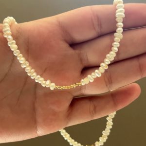 Collier en Or18k avec jouhar naturelle [B.FETHI™]