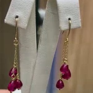 Boucle rouby en Or 18 carats [B.FETHI™]