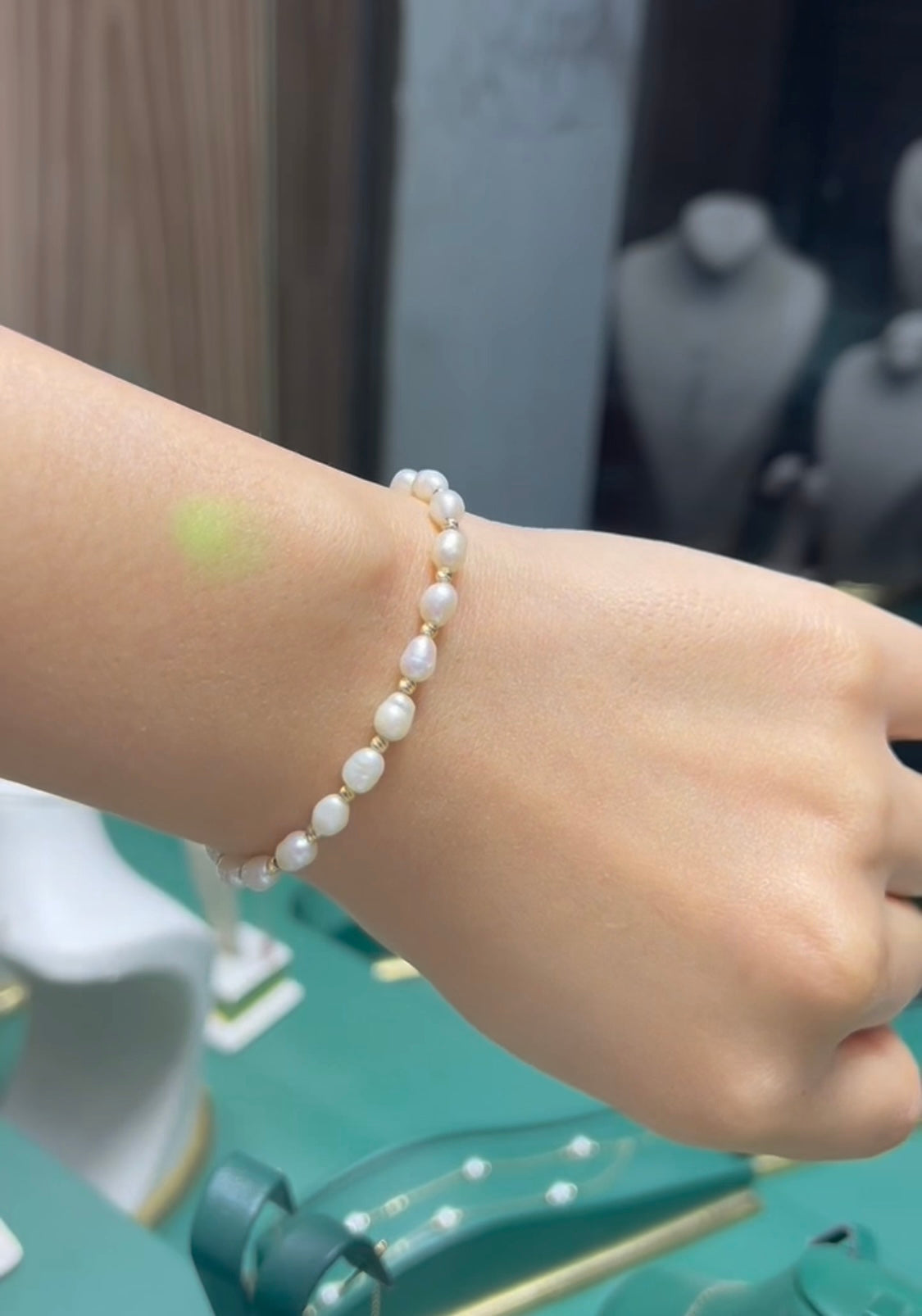 Gourmette en Or 18 carats avec perle naturelle [B.FETHI™]