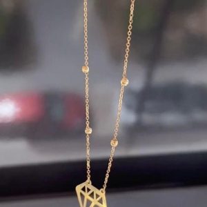 Collier diamonda en Or18k [B.FETHI™]