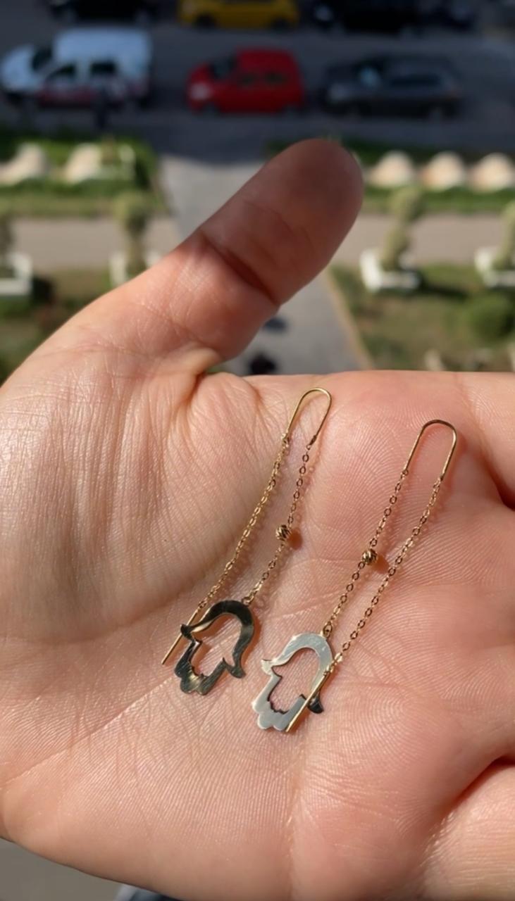 Boucle khemisa en Or 18 carats [B.FETHI™]