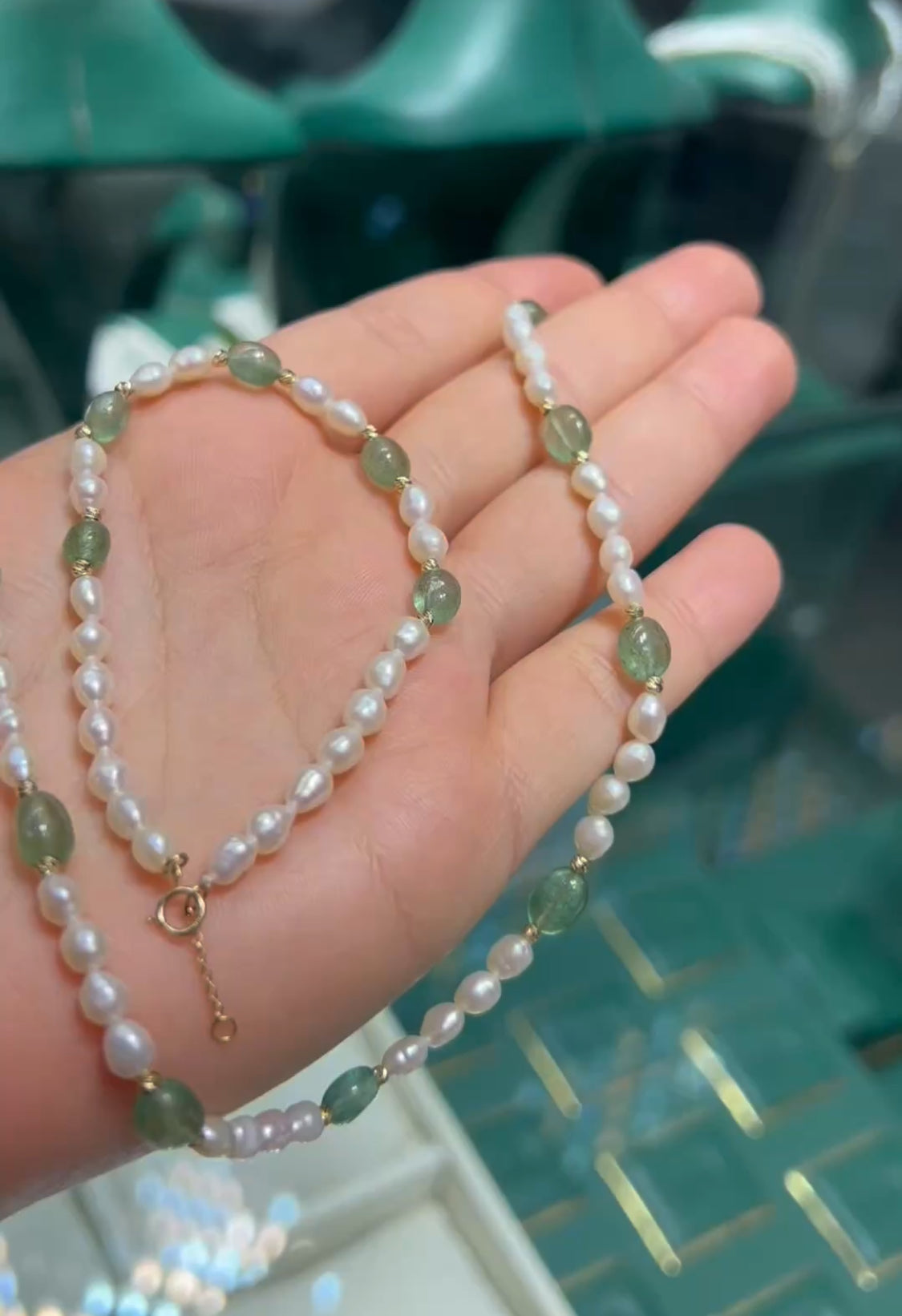 Ensemble johr naturel avec des boules en Or 18k [B.FETHI™]