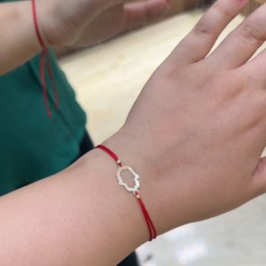 Bracelet khemissa en Or 18 carats avec 2 boules d’or. Tous les couleurs disponibles [B.FETHI™]