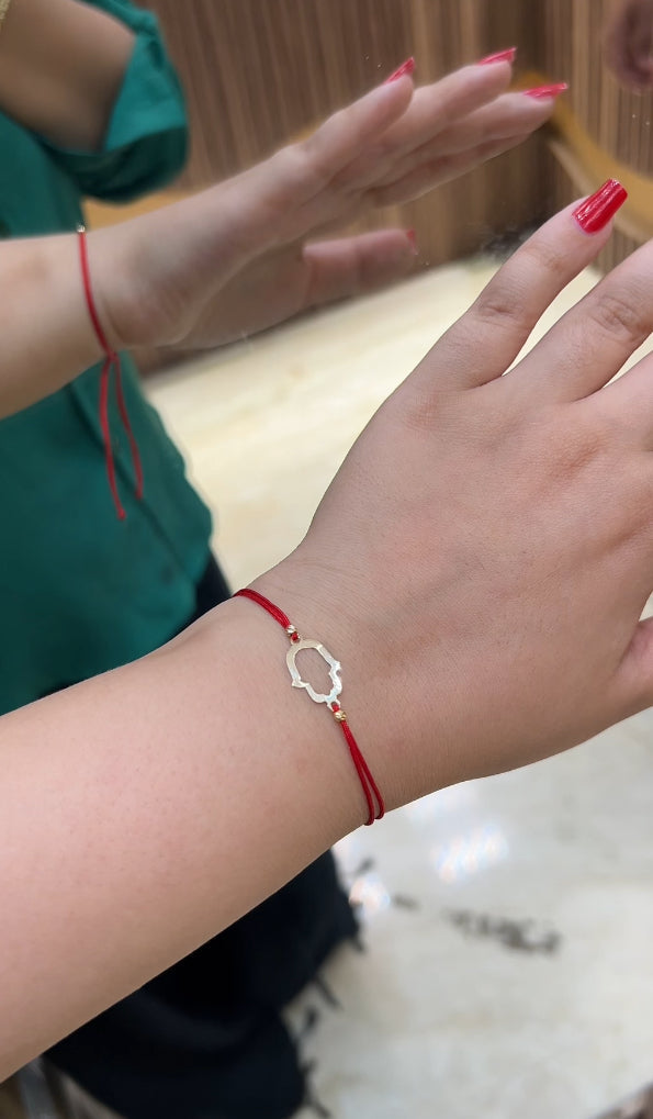 Bracelet khemissa en Or 18 carats avec 2 boules d’or. Tous les couleurs disponibles [B.FETHI™]