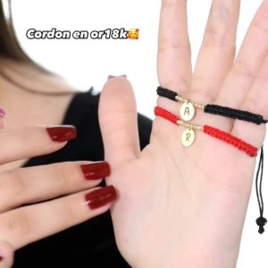Bracelet cordon personnalisé en Or18k [B.FETHI™]