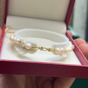 Bracelet tiffany en Or18k (avec johar naturelle) [B.FETHI™]