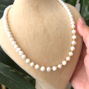Collier jouhar avec boules+fermoire en Or18k [B.FETHI™]