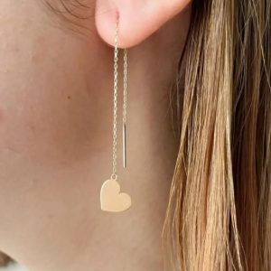 Boucle cœur en or18& [B.FETHI™]