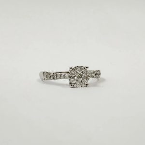Alliance en or gris sertie de diamants – 0,40 ct [B.FETHI™]