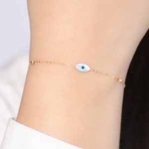Gourmette eye en or18k [B.FETHI™]