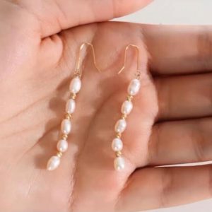 Boucle d’oreille en Or18k avec johar naturelle [B.FETHI™]