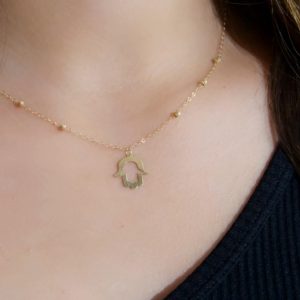 Collier khemissa en Or 18k [B.FETHI™]