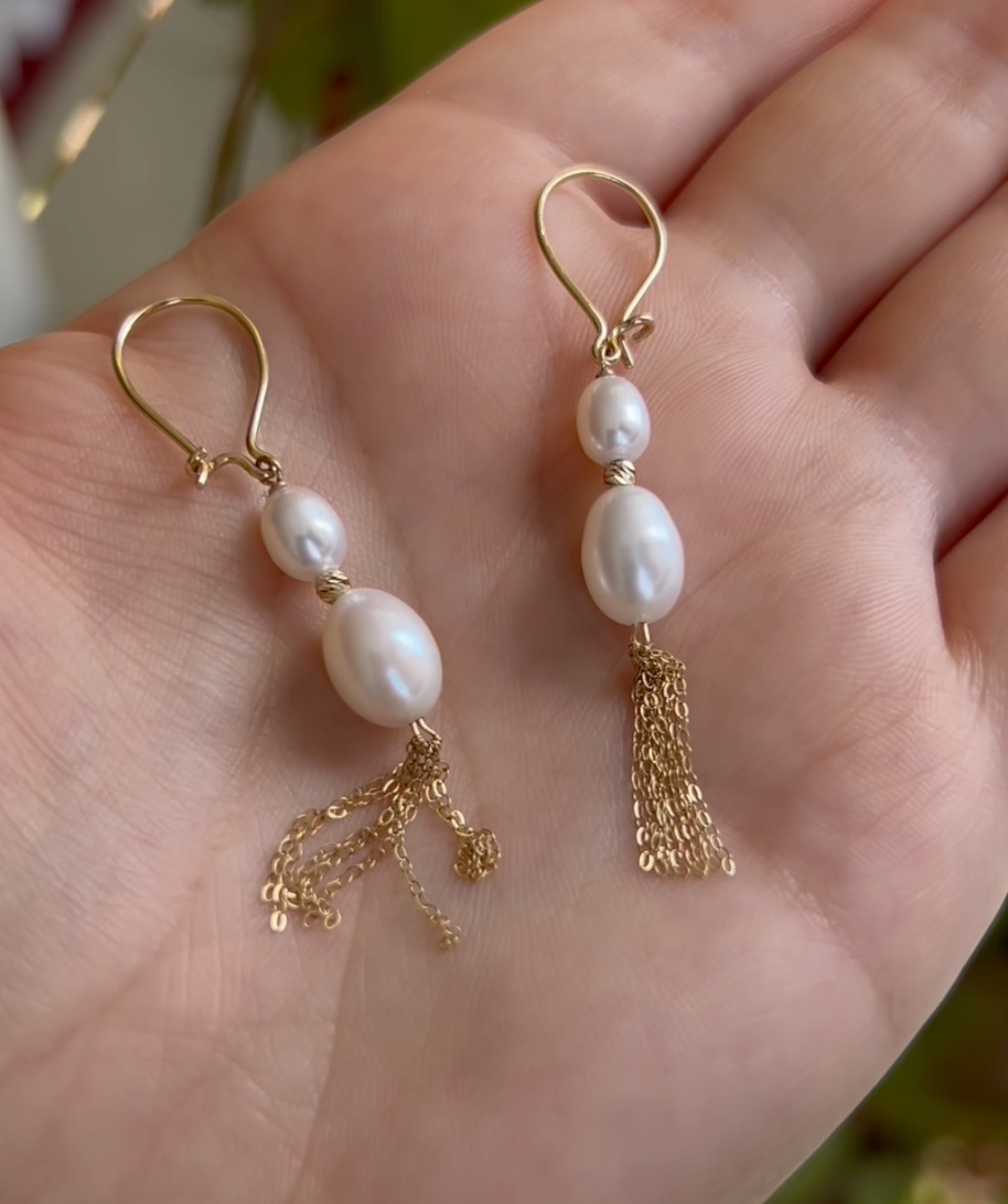 Boucles D'oreilles ILAR en OR 18k, Pierres Johar Naturelles [B.FETHI™]