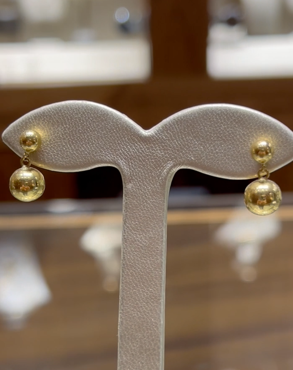 boucles d'oreilles en Or 18k Grande Boule [B.FETHI™]