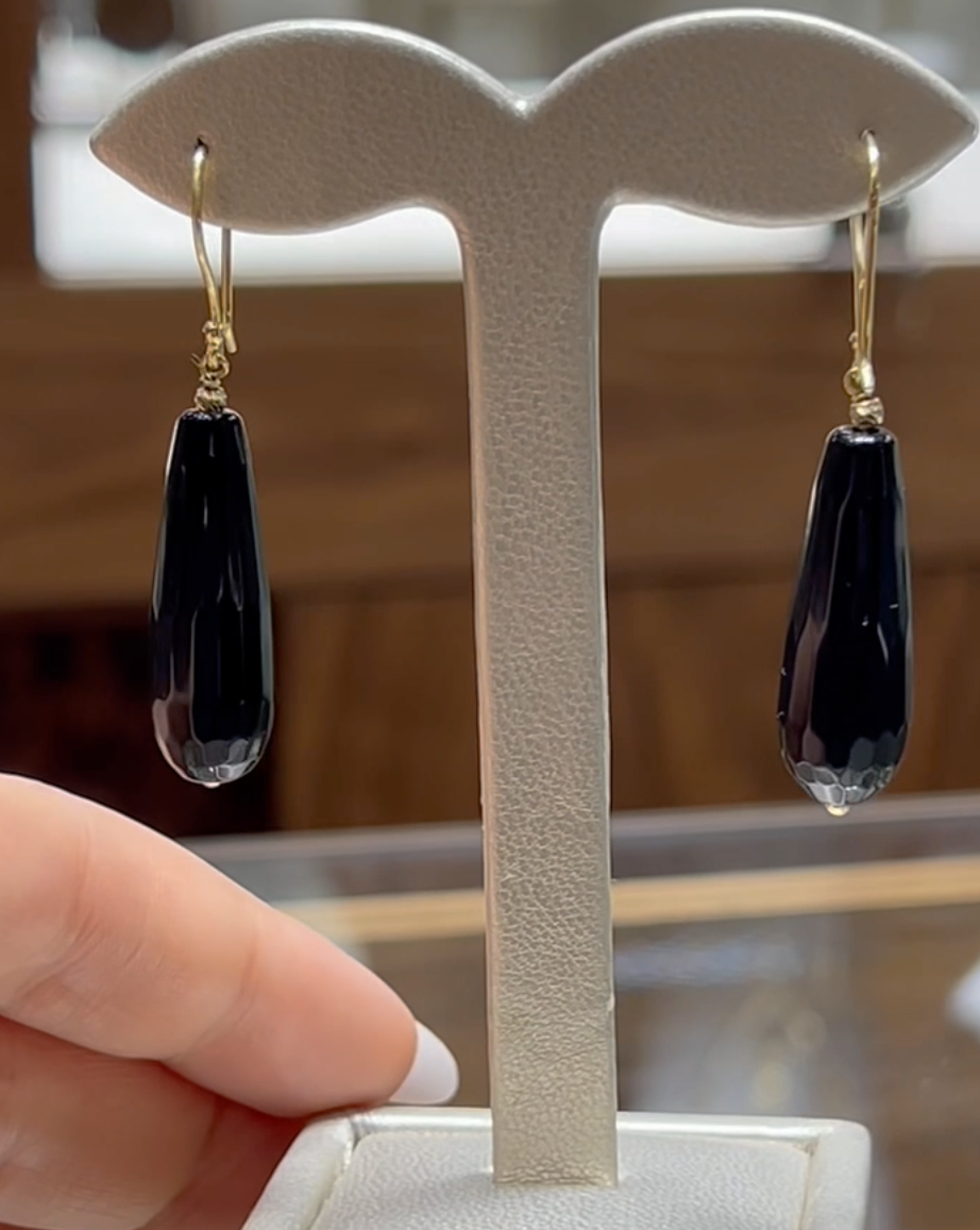 Boucles D'oreilles BERNIS en Or 18k Avec Une Pierre Naturelle [B.FETHI™]