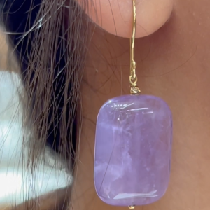 Boucles D'oreilles en Or 18k - Pierre Quartz Naturelle [B.FETHI™]