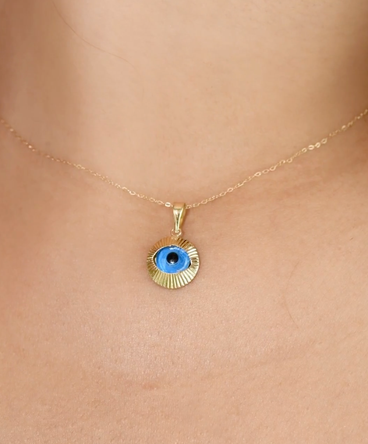 Collier Evil Eye en Or 18k [B.FETHI™]